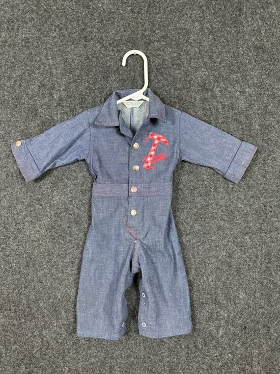 healthtex Other - Vintage Healthtex Baby Romper 12 Months Blue Chambray USA Made